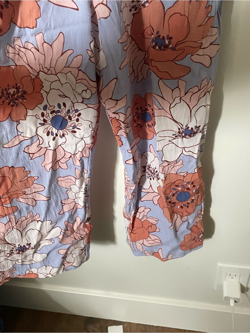 Aritzia Wilfred Chianti Jumpsuit Floral Printed Wide Leg Cropped Size Small - Picture 6 of 9